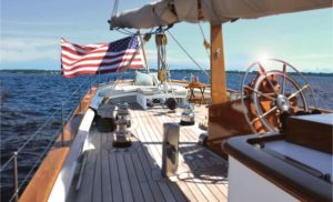 Classic Sailing Yacht Columbia Aft Deck